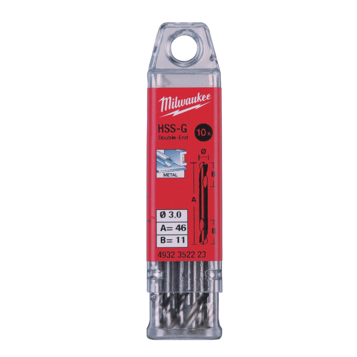 Burghie HSS Ground pentru metal - Cu două vârfuri Milwaukee