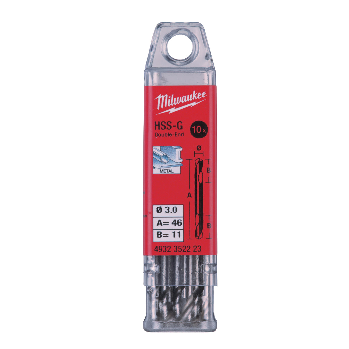 Milwaukee Burghiu pentru metal 10 buc; 3,0/46/11 mm 4932352223