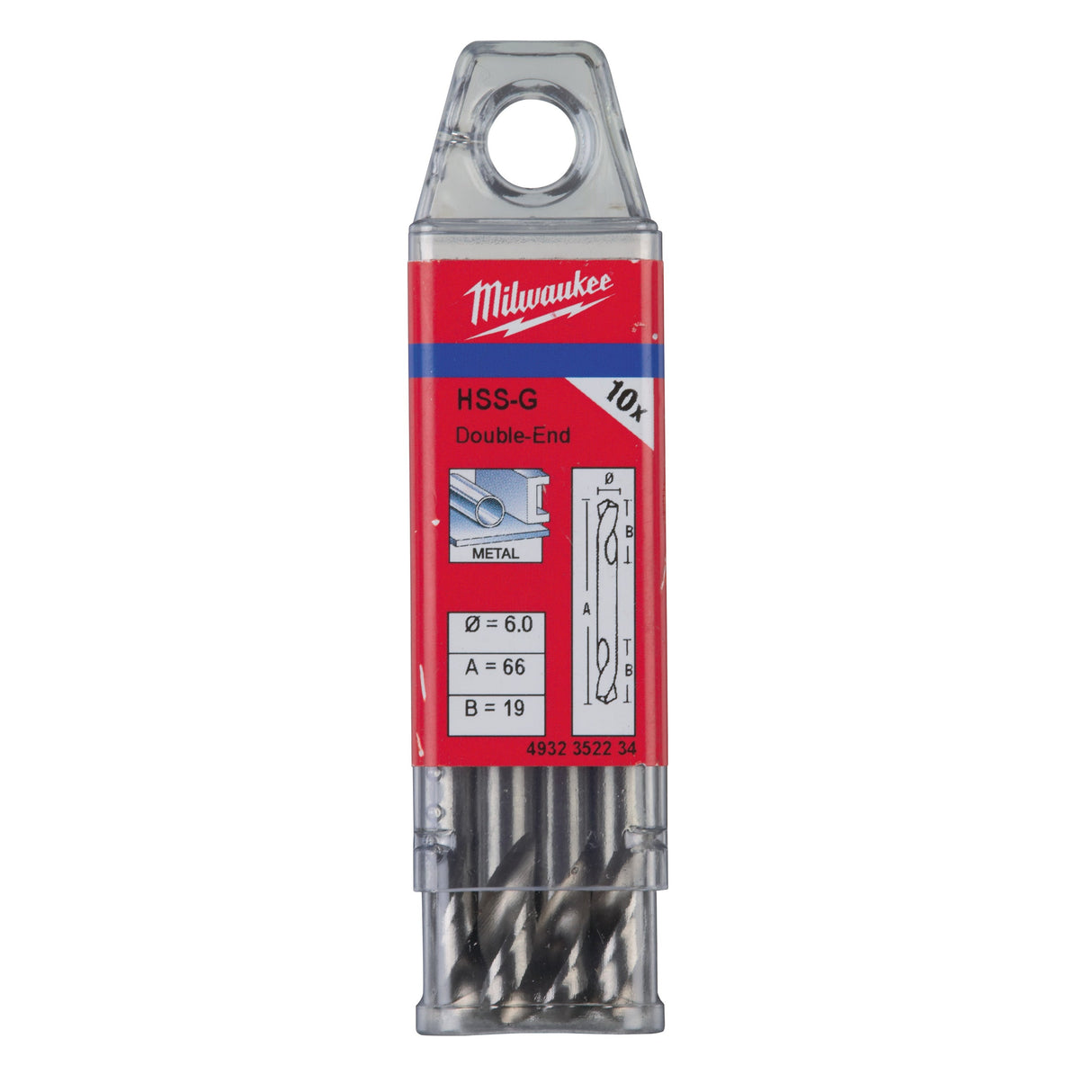 Burghie HSS Ground pentru metal - Cu două vârfuri Milwaukee