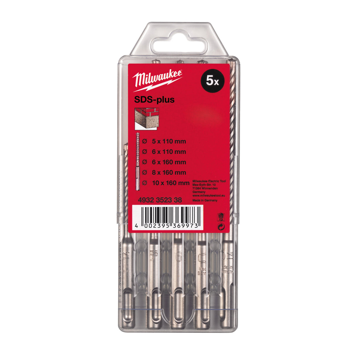 Burghie SDS-Plus M2 - 2 tăișuri, 3-9 mm Milwaukee