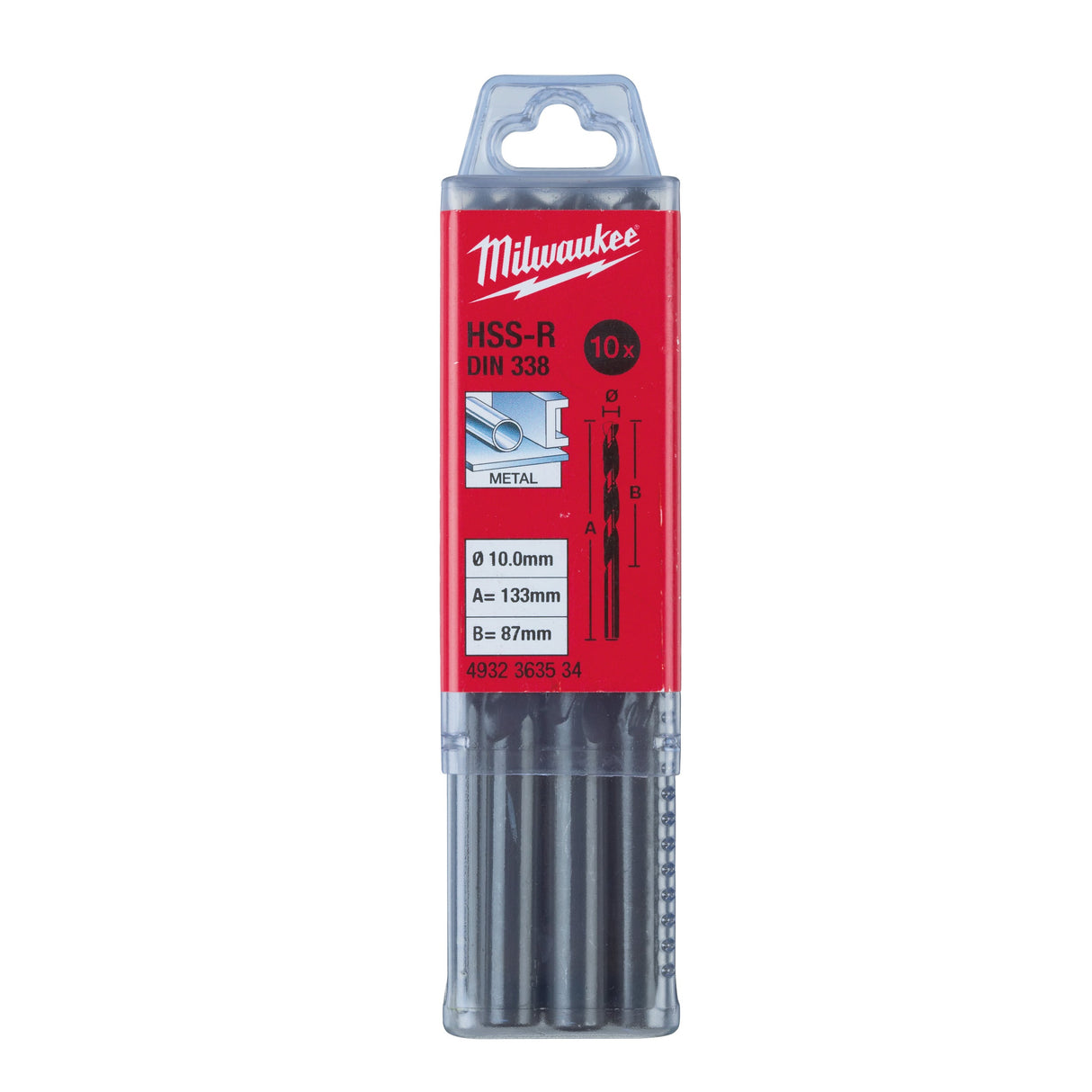 HSS DIN 338 Rollforged Drill Bits With Reduced Shank Milwaukee