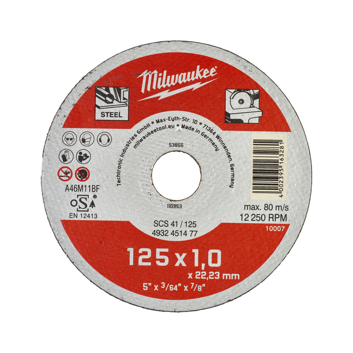 Milwaukee Disc pentru tăiat metal contractor 125x1 - 200 bucăți 4932451478