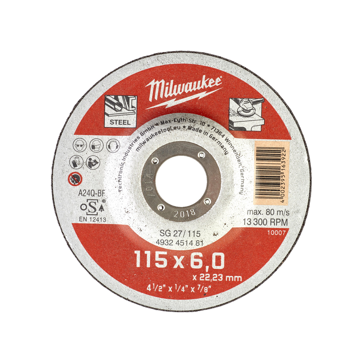 Milwaukee Disc pentru șlefuit metal contractor 115x6  4932451481