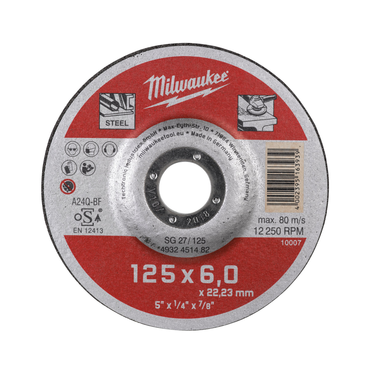 Milwaukee Disc pentru șlefuit metal contractor 125x6  4932451482