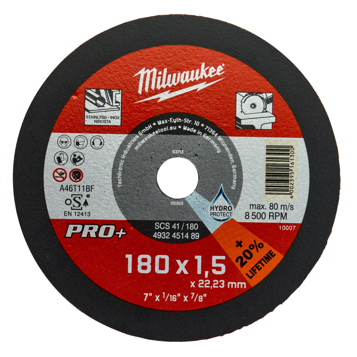 Milwaukee Disc pentru metal plat 180x1,5 pro+  4932451489