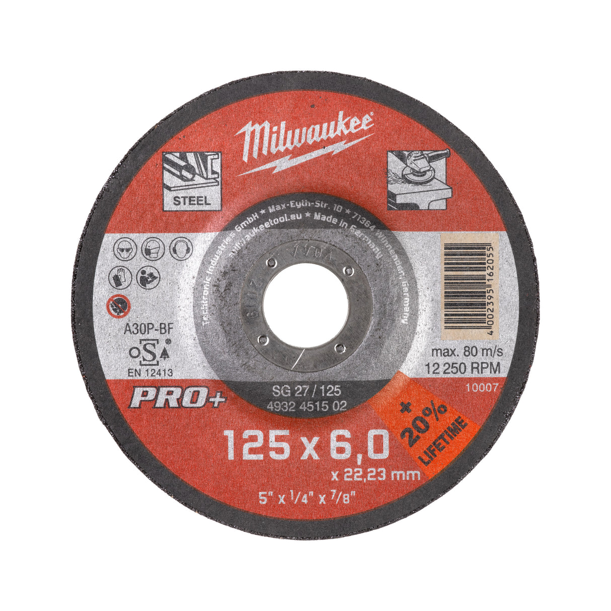 Milwaukee Disc pentru șlefuit metal  125x6 pro+  4932451502