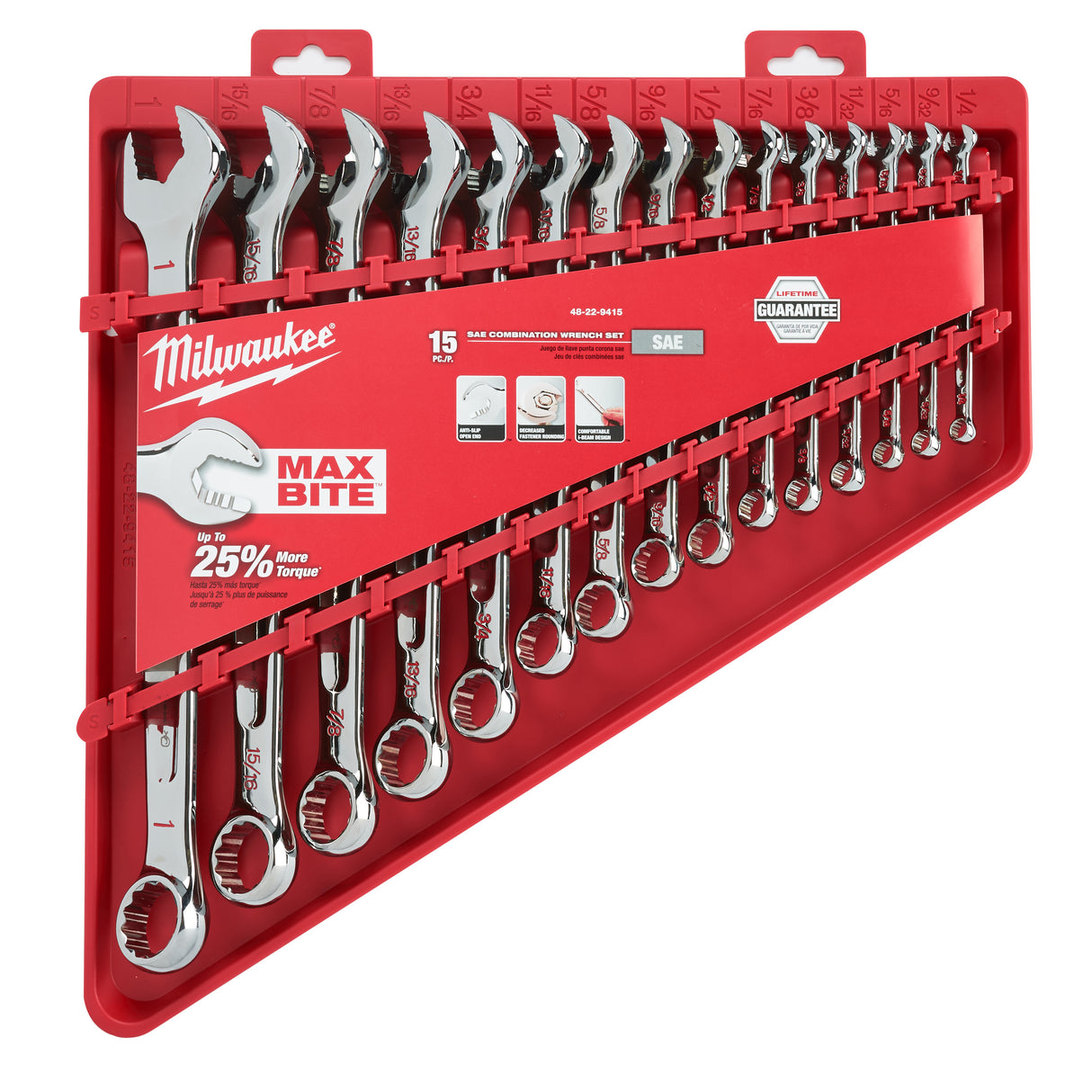 Milwaukee Set chei combinate, sistem imperial - 15 bucăți 4932464996