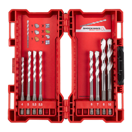 Milwaukee Set 8 bucăți burghie multi material  4932471113