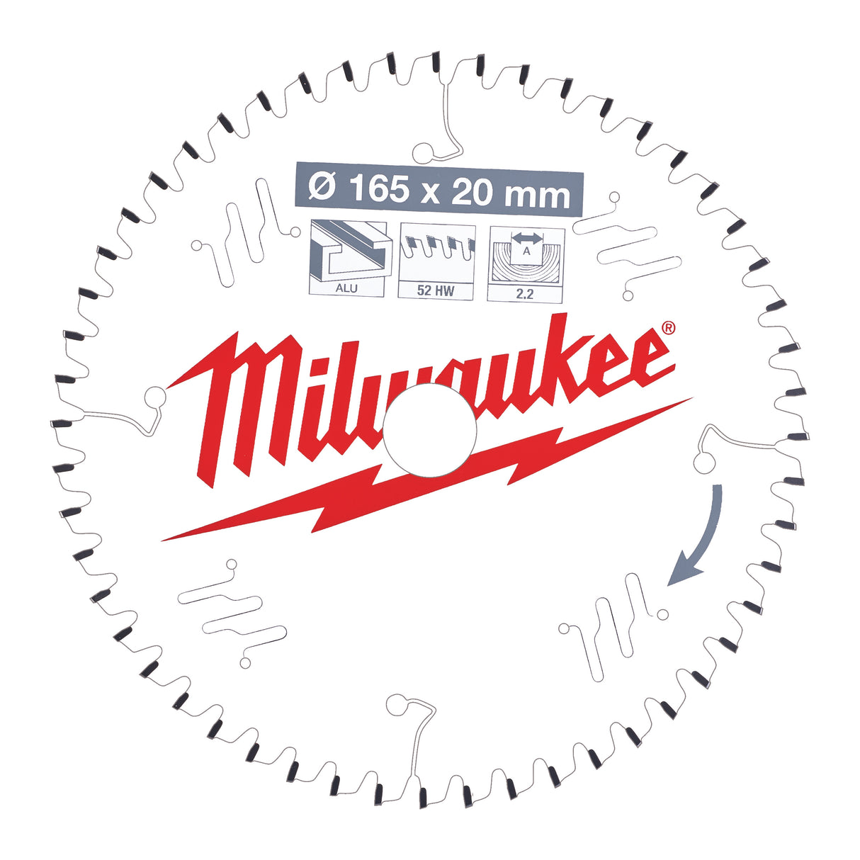 Milwaukee Csb p alu165x20x2.2x52tf neg. 4932471296