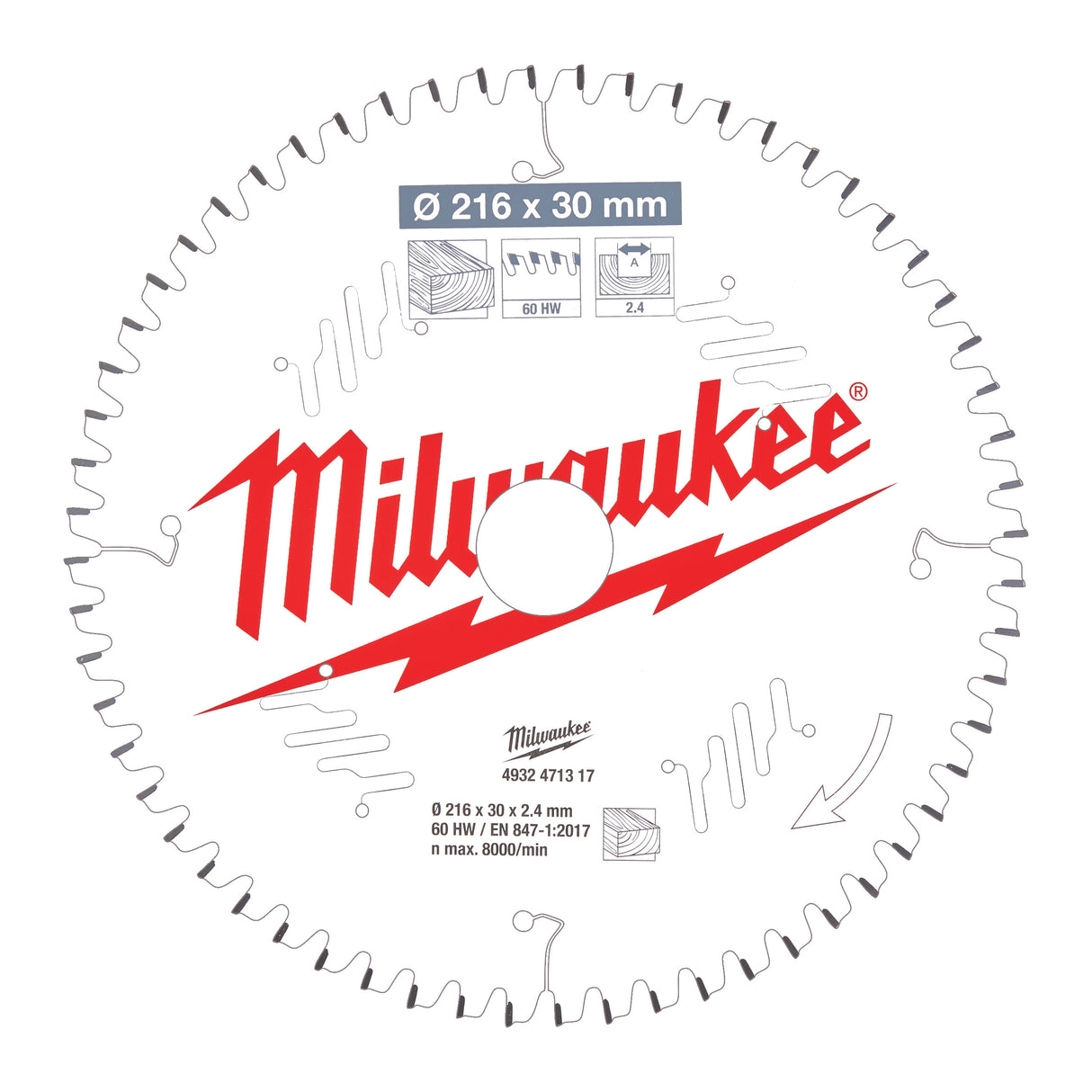 Milwaukee Csb ms w 216x30x2.4x60atb neg. 4932471317