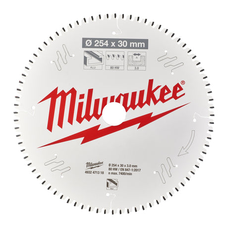 Milwaukee Csb ms alu254x30x3.0x80tf neg. 4932471318