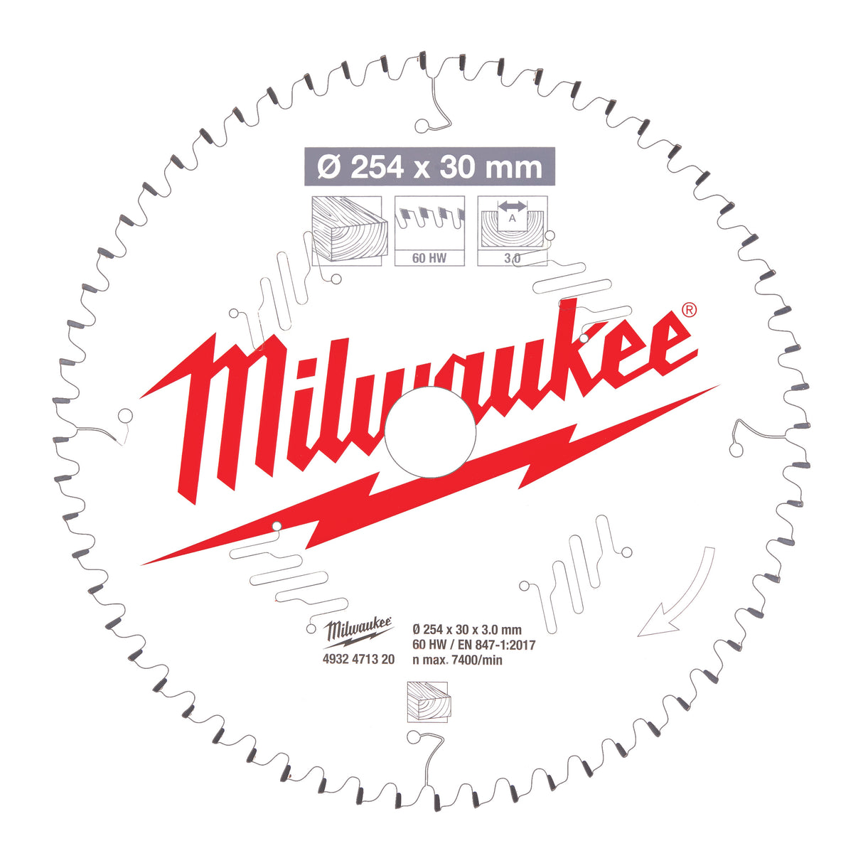 Milwaukee Csb ms w 254x30x3.0x60atb neg. 4932471320