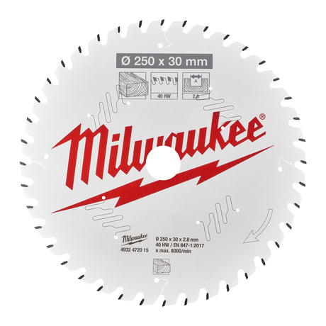 Milwaukee Csb ms w 250x30x2.8x40atb 4932472015