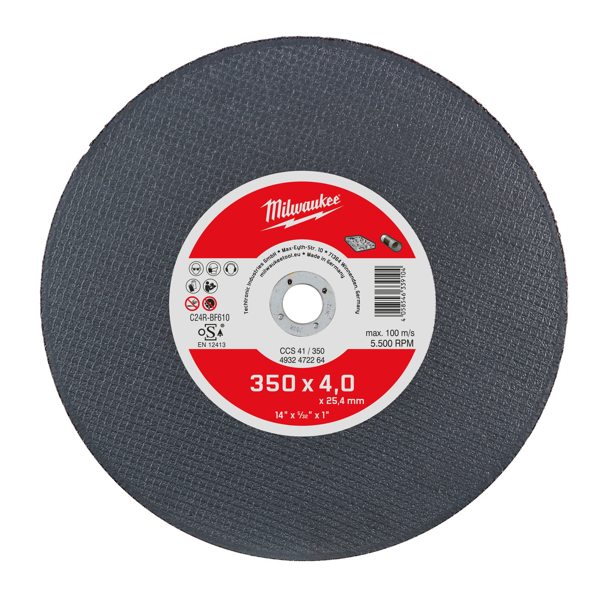 Milwaukee Disc debitare metale neferoase și piatră  4932472264