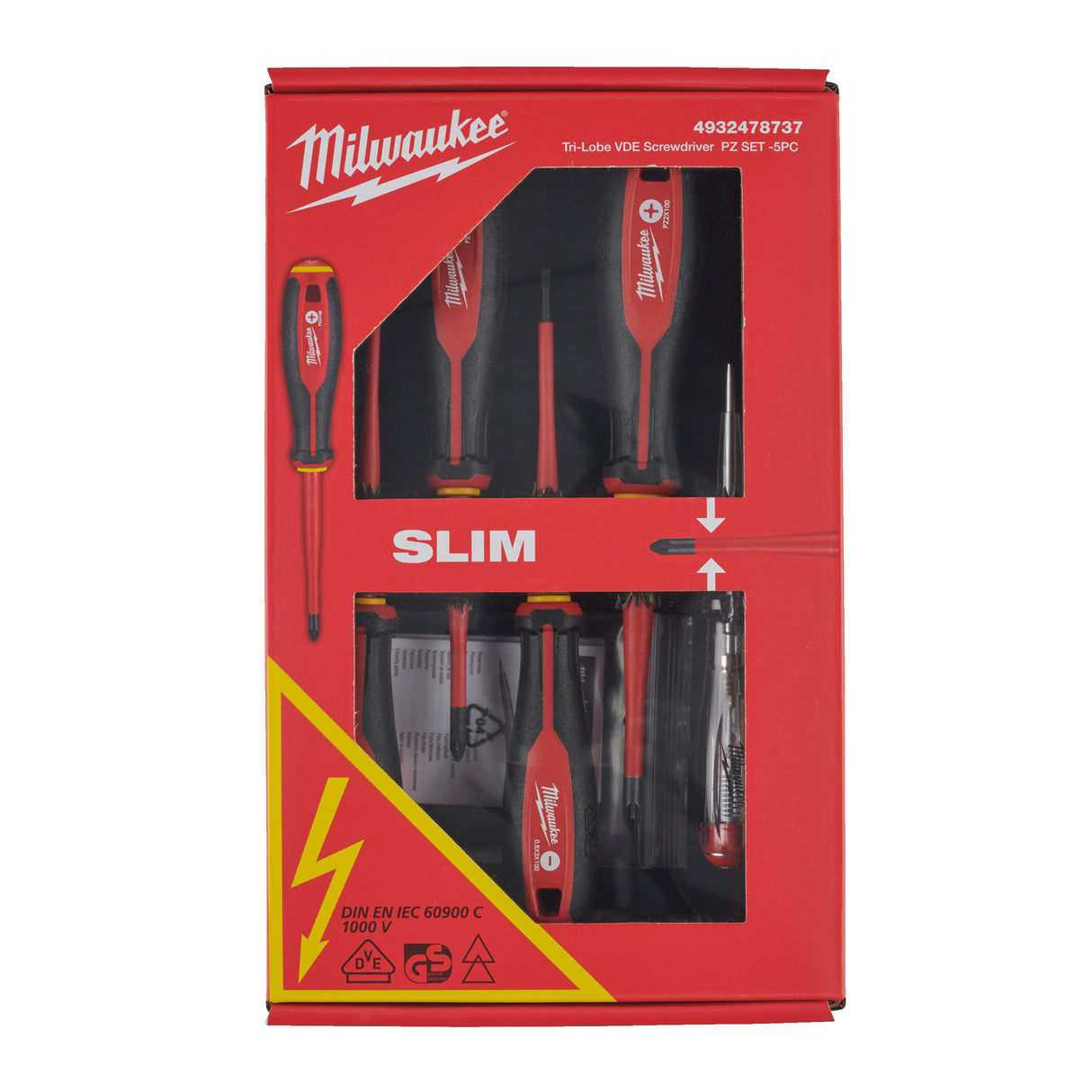 Milwaukee Set șurubelnițe tri-lobe vde - 5 bucăți 4932478737