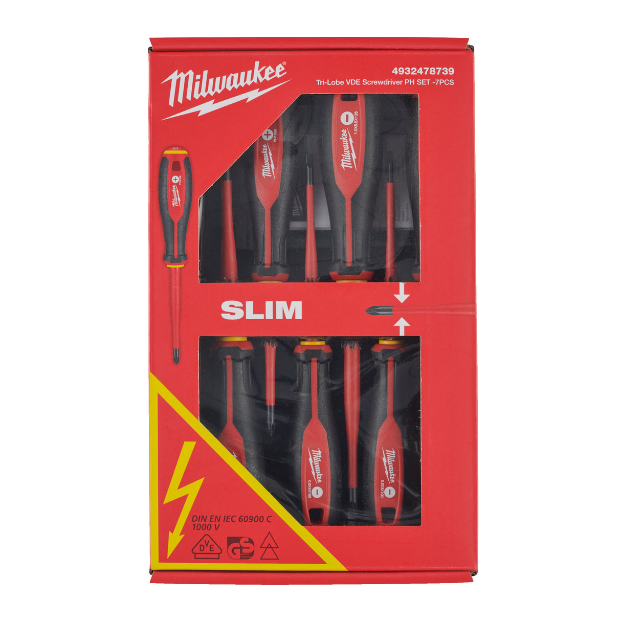 Milwaukee Set șurubelnițe tri-lobe vde ph - 7 bucăți 4932478739