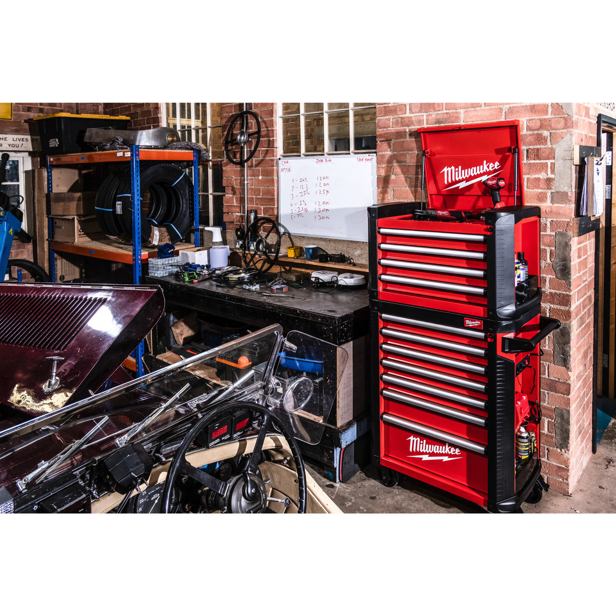 Milwaukee Dulap de scule mobil, cu 7 sertare, metalic, 78 cm 4932478849
