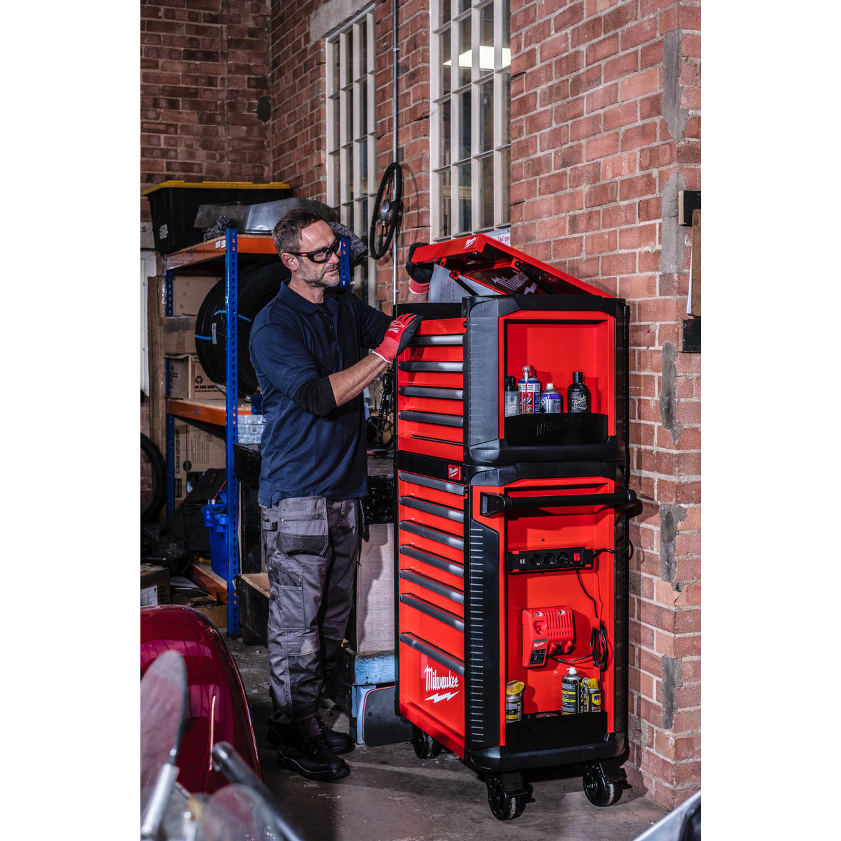 Milwaukee Dulap de scule, cu 4 sertare, metalic, 78 cm (modul suplimentar pentru cel mobil) 4932478850