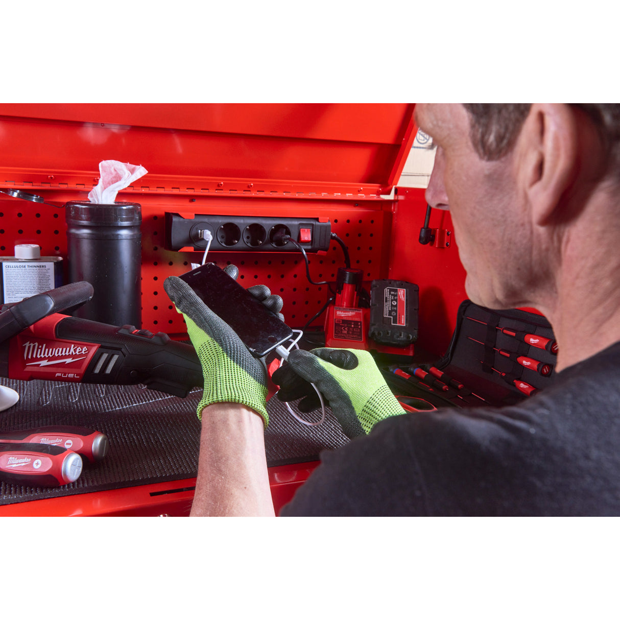 Milwaukee Dulap de scule mobil, cu 10 sertare, metalic, 117 cm 4932478852