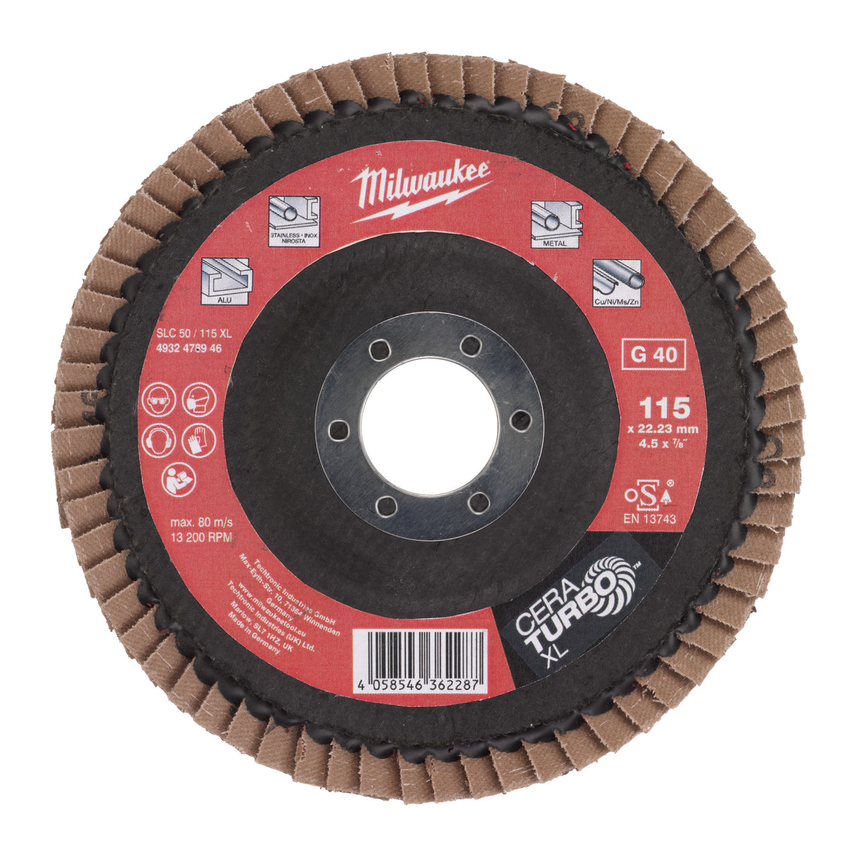 Milwaukee Disc lamelar frontal xl slc50/115mm g40  4932478946