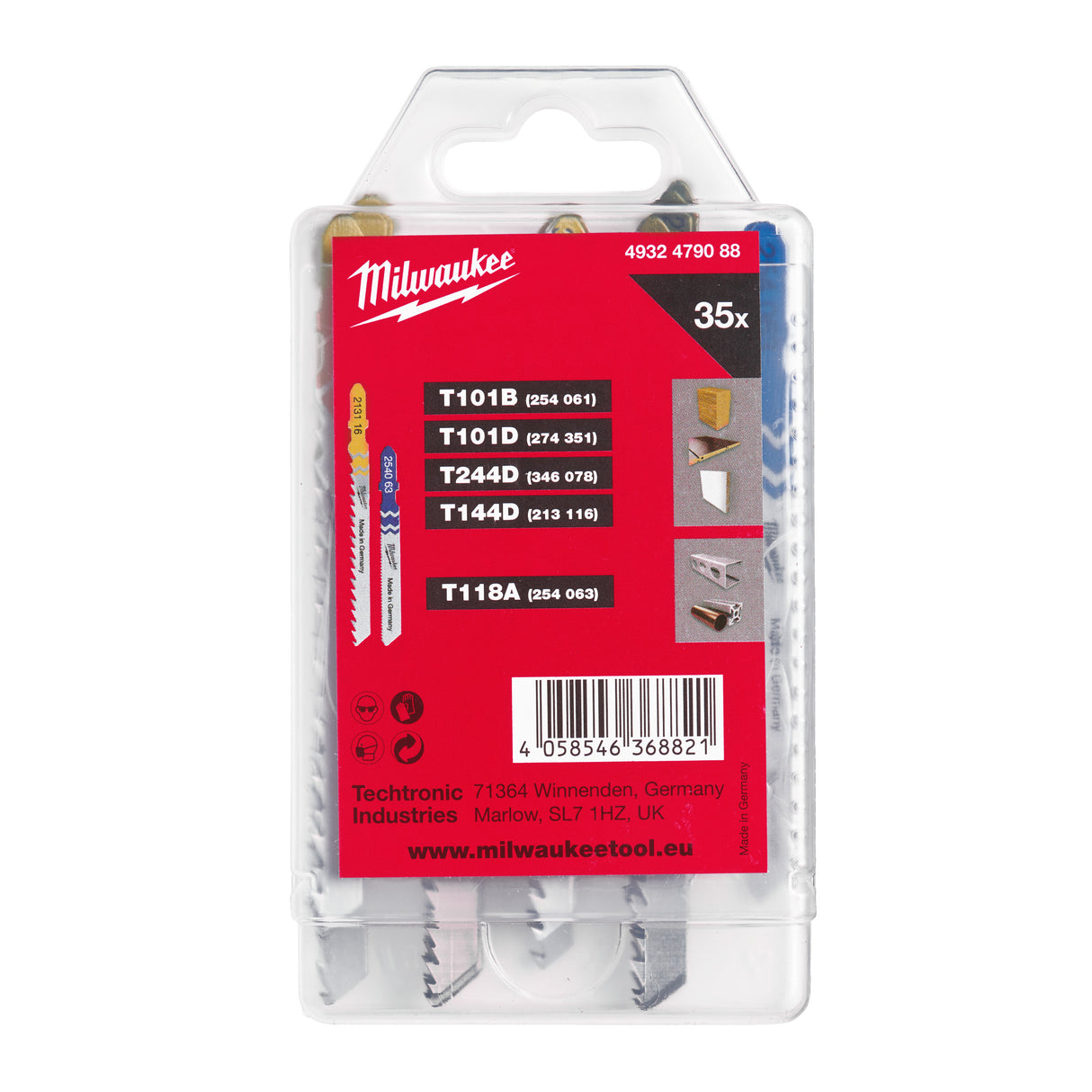 Milwaukee Pânză pendular set 35 bucăți 4932479088