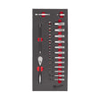 Milwaukee Set antrenor cu clichet și chei tubulare în inserție de spumă, 1/4, 28 bucăți 4932479824