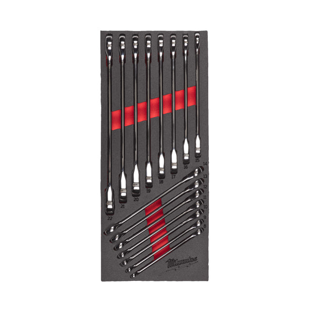Milwaukee Set de chei combinate max bite în inserție de spumă, 15 bucăți 4932479828