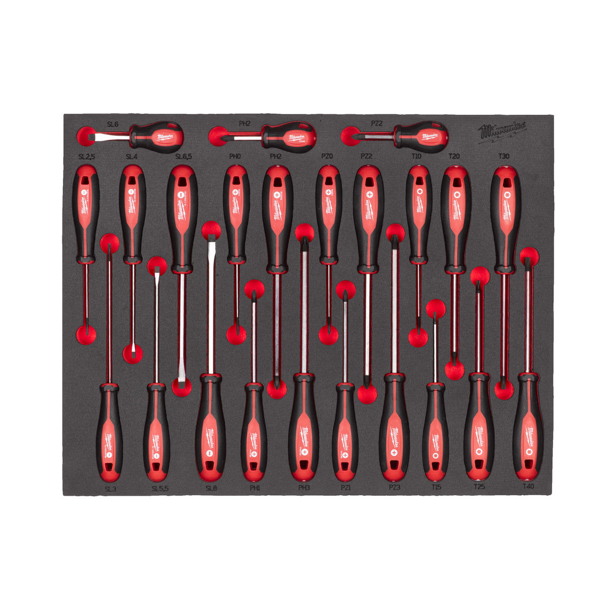 Milwaukee Set de 23 de șurubelnițe în inserție de spumă 4932479830