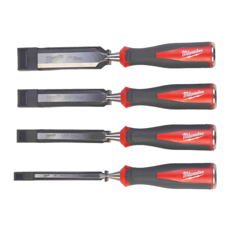 Milwaukee Set de 4 dălți cu margine teșită 4932479897