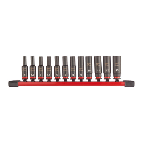 Milwaukee Set de 12 chei tubulare de impact shw 1/4, lungi, 1 set 4932480453