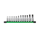 Milwaukee 4932480565 Set 13 buc. cap cheie tubulară cu bit torx ¼″ și ⅜″