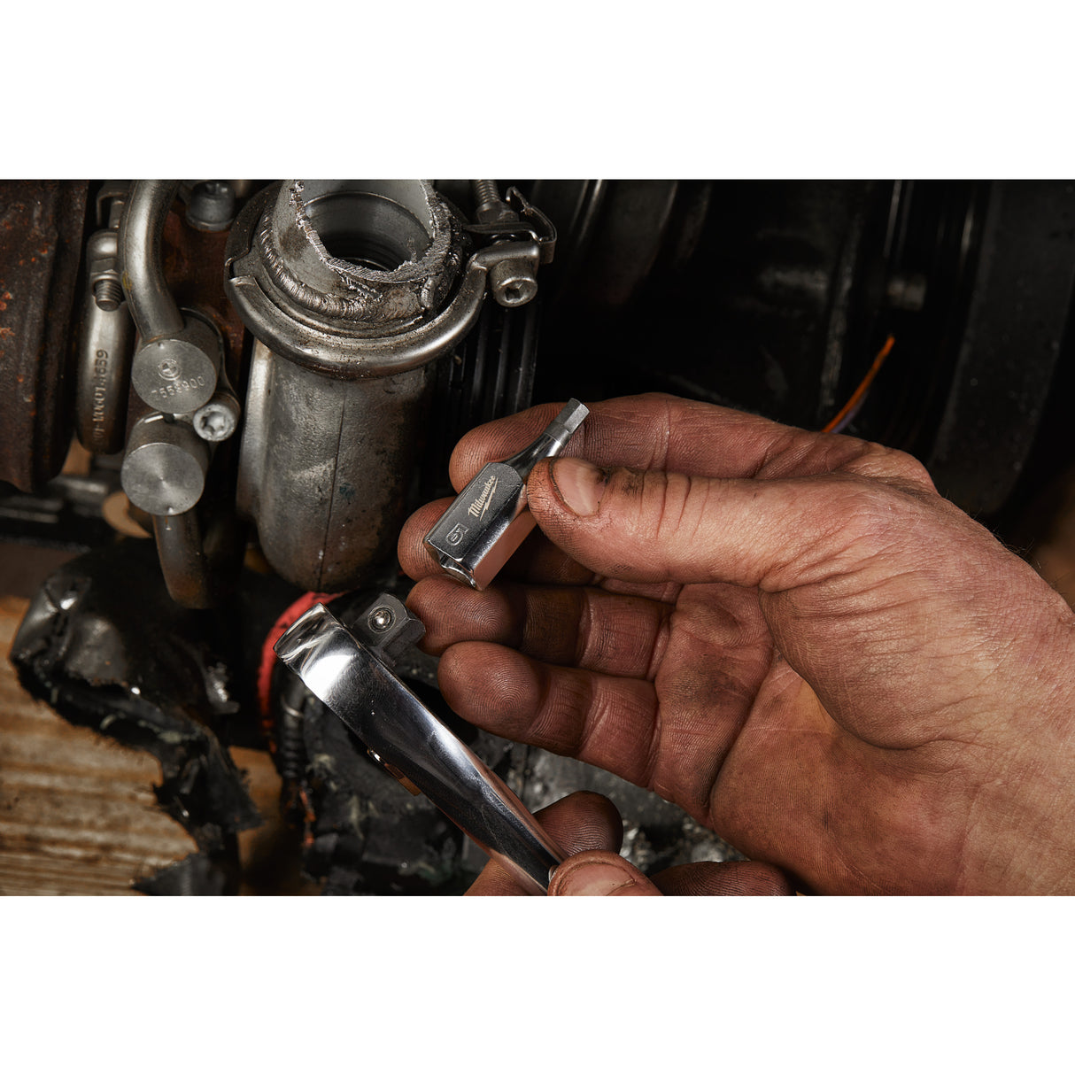 Milwaukee 4932480567 Set 11 buc. cap cheie tubulară cu bit hex ⅜″, sistem metric