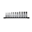 Milwaukee 4932480567 Set 11 buc. cap cheie tubulară cu bit hex ⅜″, sistem metric
