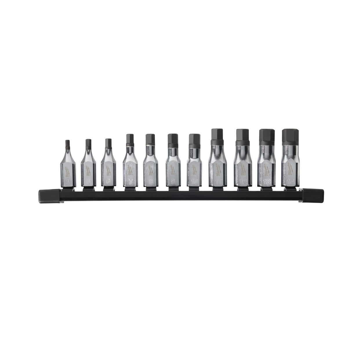 Milwaukee 4932480567 Set 11 buc. cap cheie tubulară cu bit hex ⅜″, sistem metric