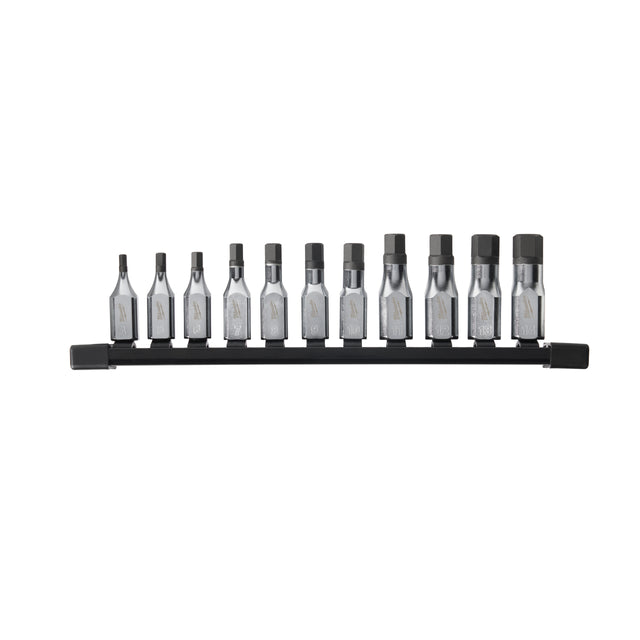 Milwaukee 4932480567 Set 11 buc. cap cheie tubulară cu bit hex ⅜″, sistem metric