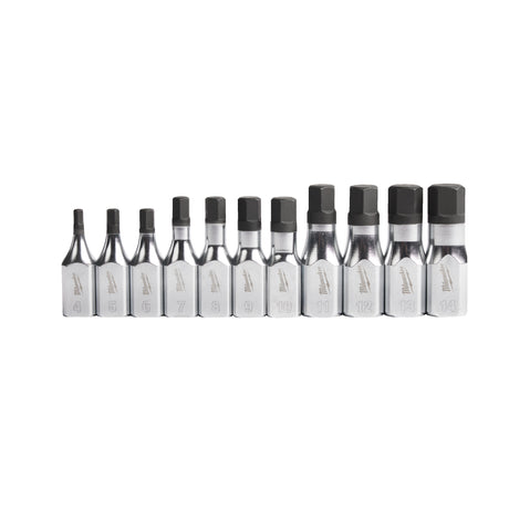 Milwaukee 4932480567 Set 11 buc. cap cheie tubulară cu bit hex ⅜″, sistem metric