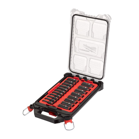 Milwaukee Chei tubulare de impact SHOCKWAVE™ IMPACT DUTY 3/8" Packout impact socket set - 19 pc 4932480946
