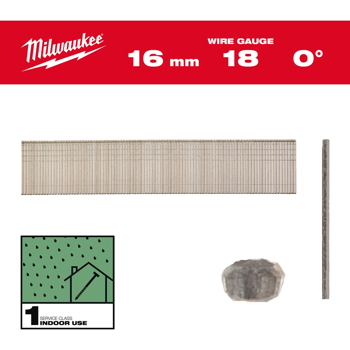 Cuie T, 18G, cap subțire cu finisaj Milwaukee