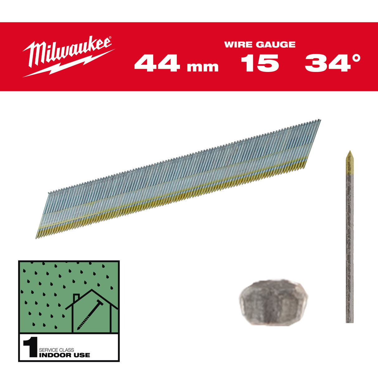 Milwaukee Cuie 15g, 34, 44mm, g, 2.500 bucăți 4932492576