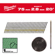 Milwaukee Cuie cap rotund, 20, 75mm, 2.000 bucăți 4932492588