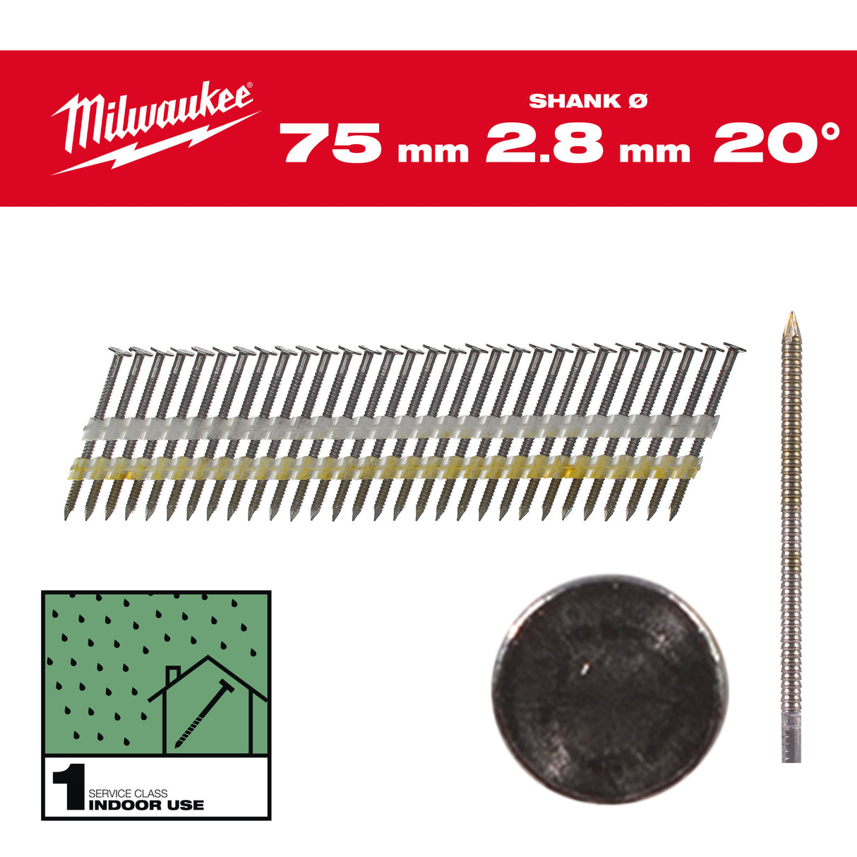 Milwaukee Cuie cap rotund, 20, 75mm, 2.000 bucăți 4932492588