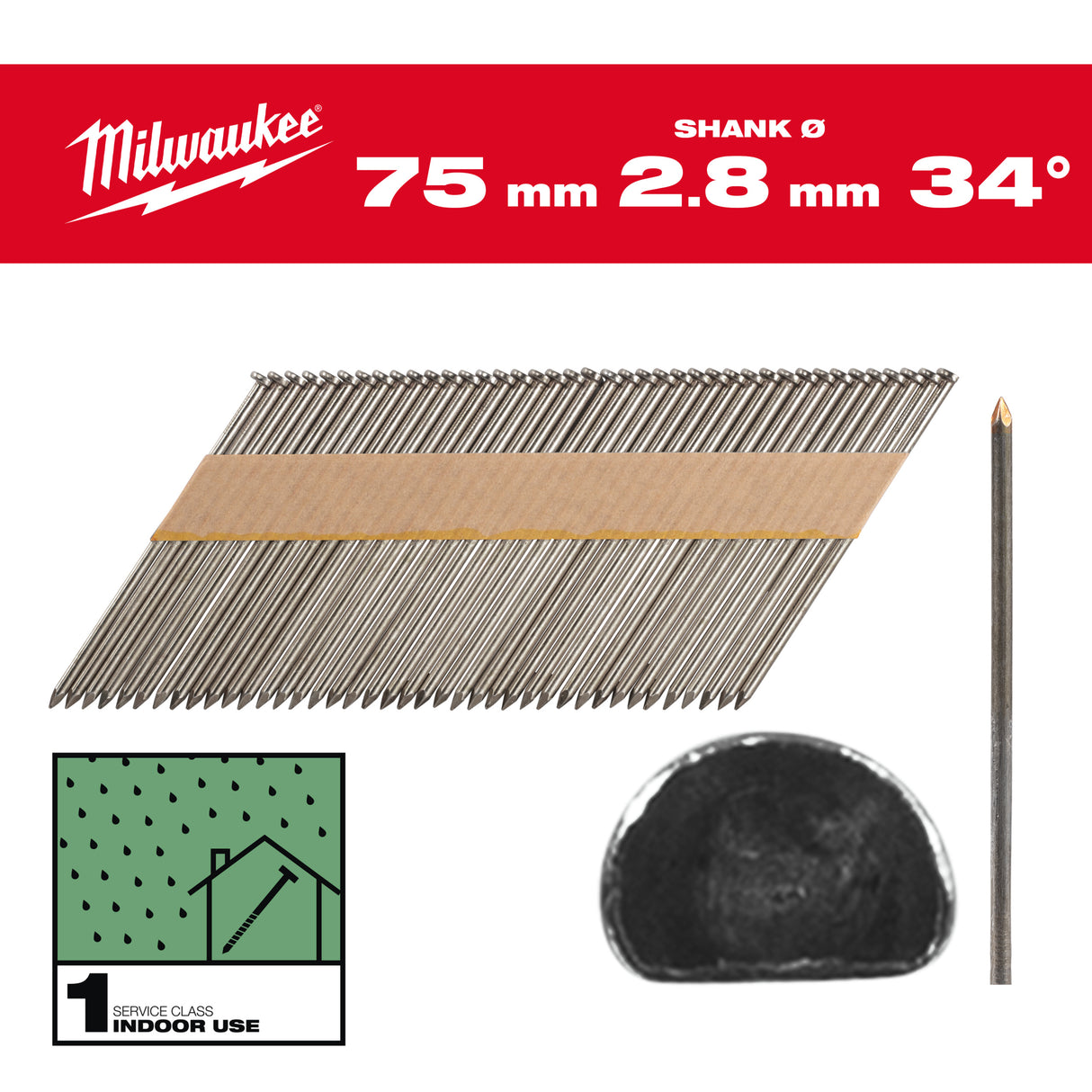 Milwaukee Cuie cap d, 34, 75mm, ss, 2.200 bucăți 4932492597