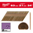 Milwaukee Cuie cap d, 34, 63x3,1, rs, g, 2.200 bucăți 4932492609