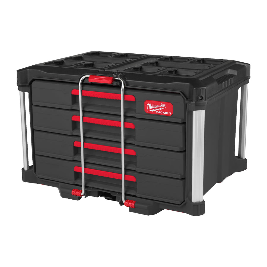 Sistem de depozitare Milwaukee PACKOUT™ cu 5 sertare – ideal pentru organizarea uneltelor și accesoriilor în mod eficient și sigur. Dispune de șine metalice cu rulmenți pentru o glisare lină și închidere blocabilă cu bară metalică anti-deschidere accidentală. Construcție robustă, ranforsată cu colțuri metalice, perfect compatibilă cu restul componentelor din ecosistemul PACKOUT™.