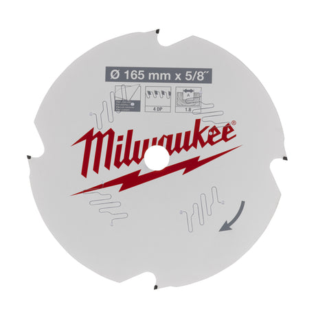Milwaukee Pânză circular fc 165x5/8x1,8x4d 4932493217