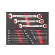 Milwaukee Set 22 bucăți chei combinate cu clichet max bite în inserție spumă 4932493248