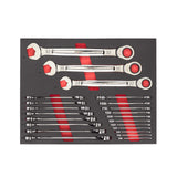 Milwaukee Set 22 bucăți chei combinate cu clichet max bite în inserție spumă 4932493248