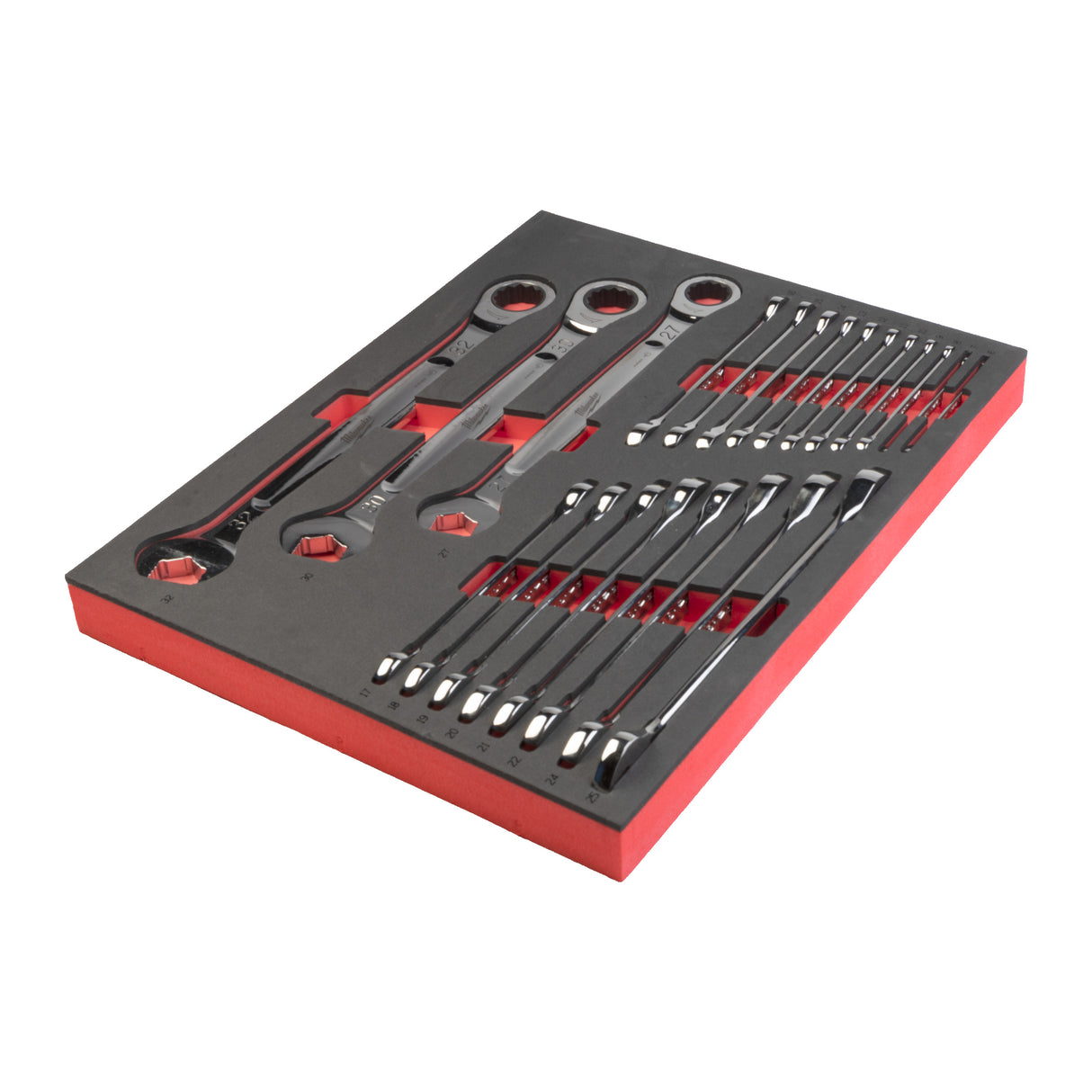 Milwaukee Set 22 bucăți chei combinate cu clichet max bite în inserție spumă 4932493248