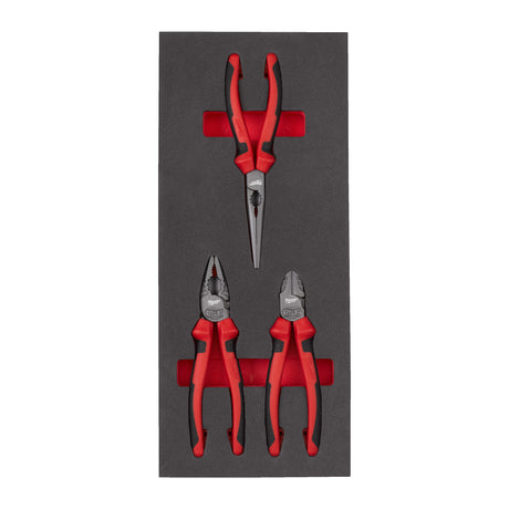 Milwaukee Set 3 bucăți clești în inserție spumă 4932493256