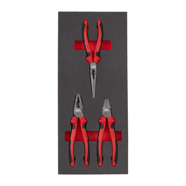 Milwaukee Set 3 bucăți clești în inserție spumă 4932493256